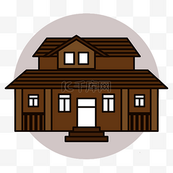 棕色房屋房子设计