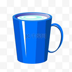 杯子水杯图片_一个蓝色水杯
