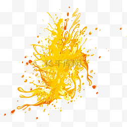 喷溅橙色图片_橙色果汁喷溅水花