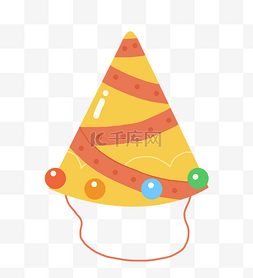 生日黄色帽子插画