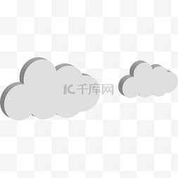 黑云下雨图片_卡通简约乌云