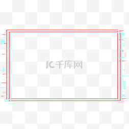 抖音故障边框图片_抖音故障风简约边框