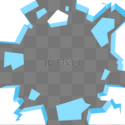 浮冰碎裂抽象边框