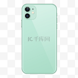 苹果手机模型图片_苹果手机iPhone11背面青色