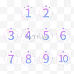 数字序号psd图片_七夕序号分割符