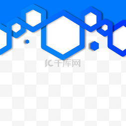 几何渐变多边形图片_蓝色渐变创意商务边框