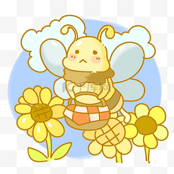 可爱小蜜蜂采蜜