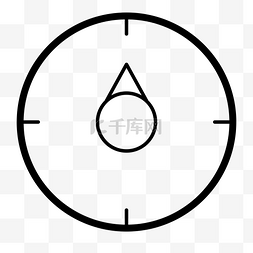 黑色创意圆弧指针旋转元素