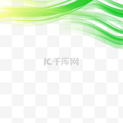 绿色波浪线条边框素材