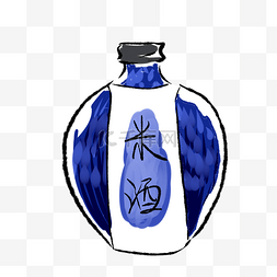 深蓝米酒罐