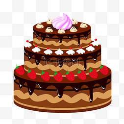 蛋糕巧克力草莓蛋糕