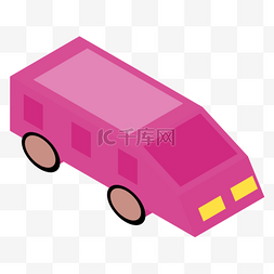 扁平化小汽车图片_紫色扁平化小汽车