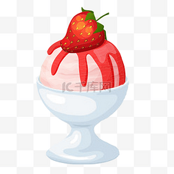 草莓雪糕图片_夏季主题草莓雪糕
