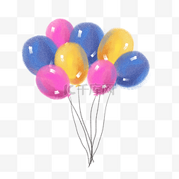 放地上的气球图片_儿童节彩色气球