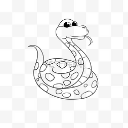 snake clipart black and white 卡通画黑白