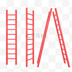 楼梯向上图片_C4D红色立体楼梯元素