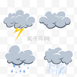 天气预报图片_乌云雷阵雨