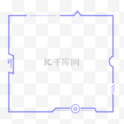 圆形霓虹图片_蓝色霓虹几何元素不规则科技线框