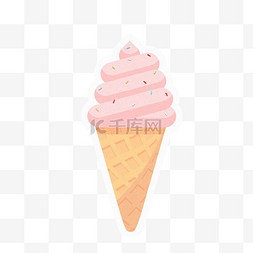 草莓味冰淇淋素材