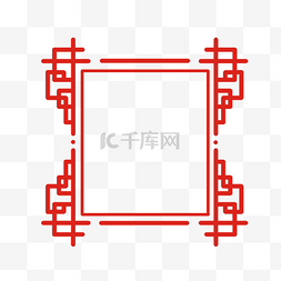 文本标题框春节图片_红色中国风边框新年边框装饰元素