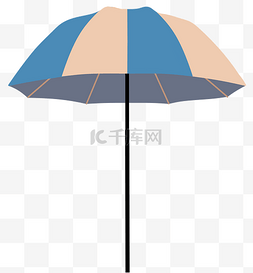 夏季遮阳伞图片_扁平风手绘夏季遮阳伞沙滩伞png