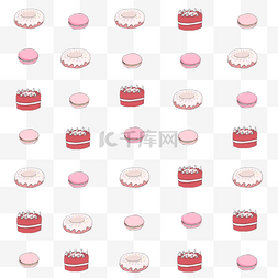 色彩印花粉色蛋糕装饰