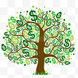 绿叶y符号树元素
