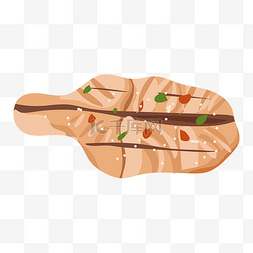 特色小吃烤肉插画