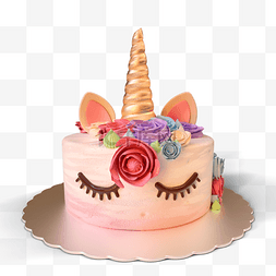 独角兽生日蛋糕3d元素
