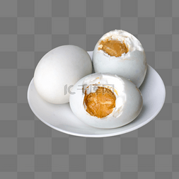 盘上的咸鸭蛋