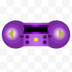 紫色单机手柄插画