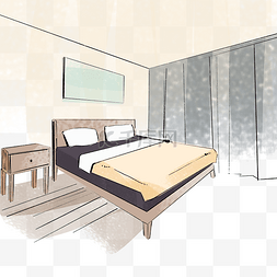 家具卧室图片_卧室木质双人床