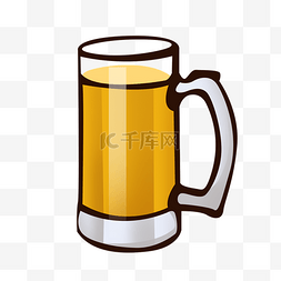 橙色啤酒图片_卡通啤酒PSD透明底