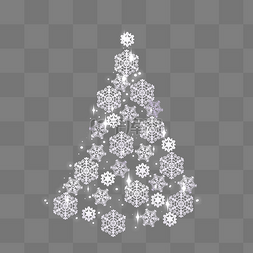 圣诞节雪花圣诞树