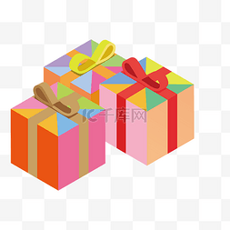 包装盒psd图片_手绘彩色国庆节礼盒