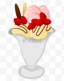 融化的冰激凌图片_卡通冰淇淋矢量图