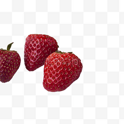 多汁草莓图片_水润多汁草莓红色