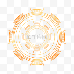 科技元素线圈图片_科技感金色线圈