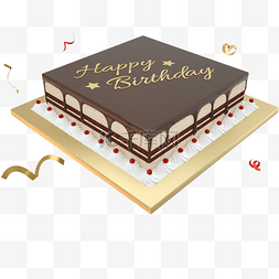 方形巧克力图片_奶油巧克力生日蛋糕