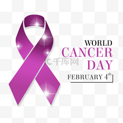 紫红色丝带图片_the world cancer day蝴蝶结丝带