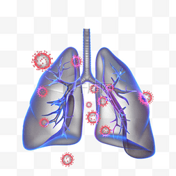 冠状病毒肺炎3d元素