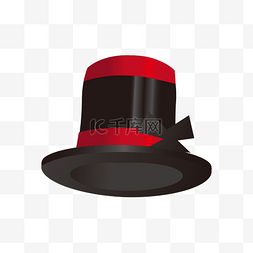 黑色礼帽帽子