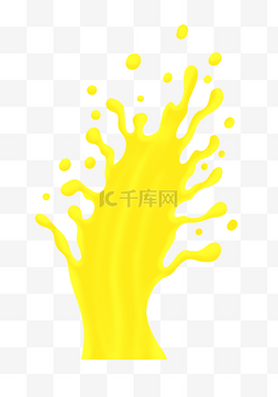 芒果汁液体图片_黄色液体 