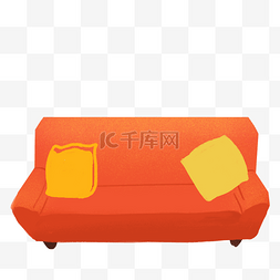 沙发免抠图图片_红色的沙发免抠图