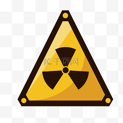 三角黄色图片_黄色的化学标志插画