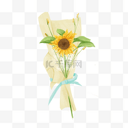 肌理花朵图片_教师节向日葵单束花