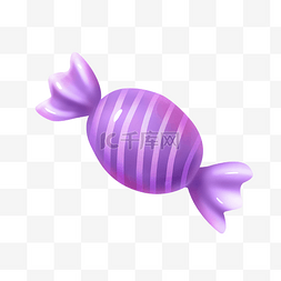 漂浮紫色图片_糖果卡通立体漂浮效果