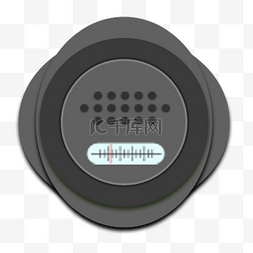 黑色的录音机图标设计