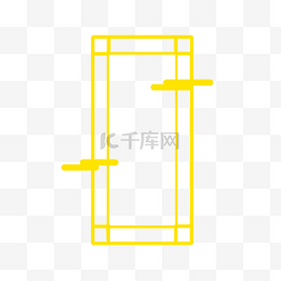 复古中国风黄色图片_边框纹理黄色中国风边框