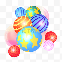 彩色圆球立体图片_彩色的圆球